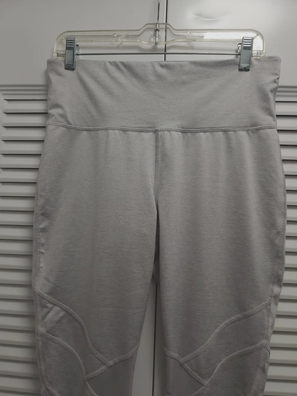 Xersion Train High Rise 7/8 Ankle Leggings Women's Large Light Gray Athletic